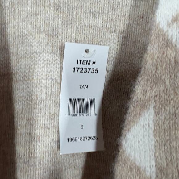 NEW! Frye The Cozy Cardigan Tan Duster Pockets Soft Print Casual Knit - S - Picture 5 of 7